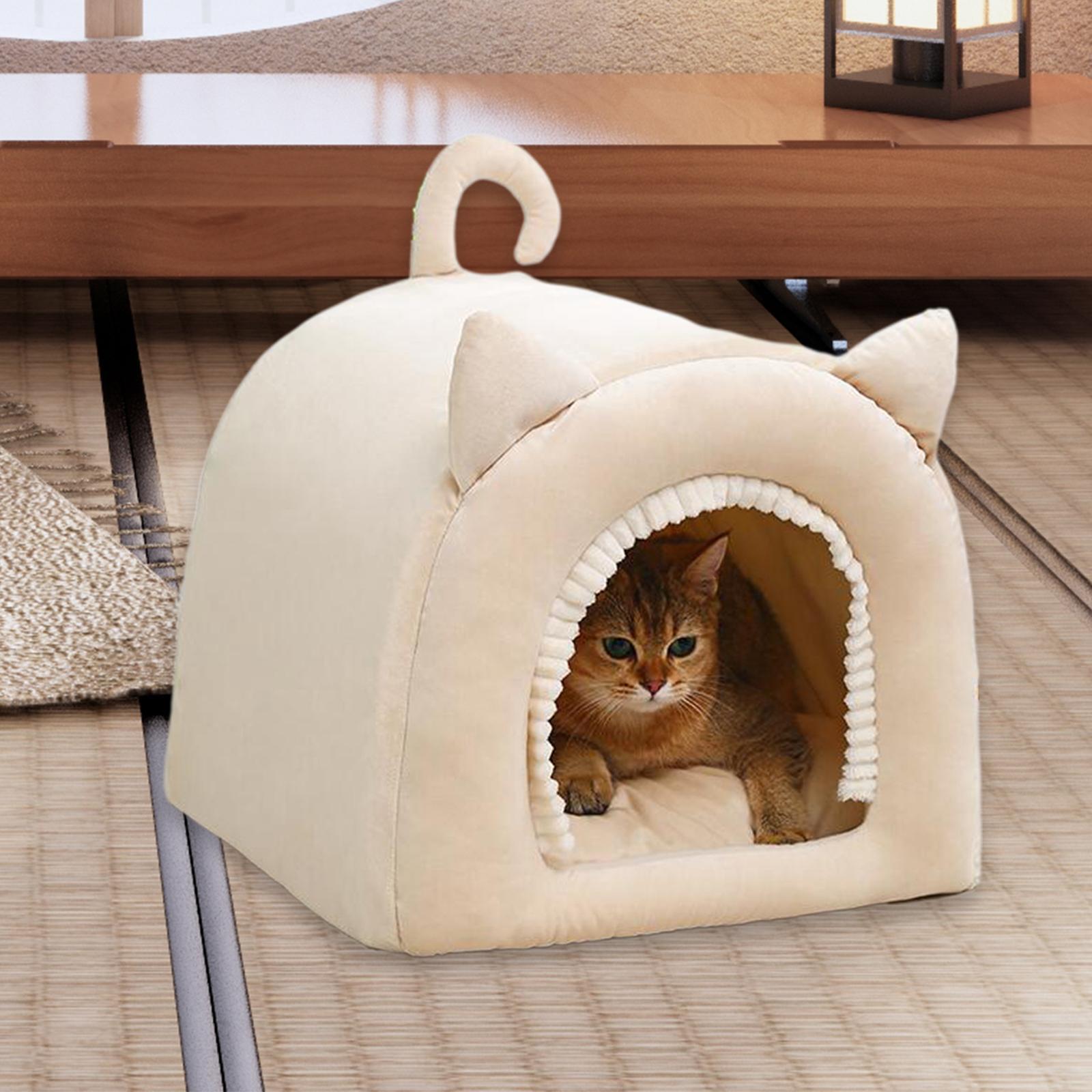 Cave Bed Hut Small Dog Bed Kitten Bed Cat Houses Comfortable Soft