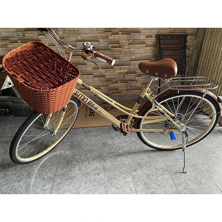 Xe đạp đường phố SMNBike V - Bánh 26 inch - Màu kem