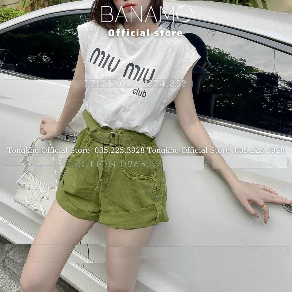 Quần short jeans nữ loang màu gấu gập hottrend thời trang Banamo Fashion jeans nữ loang màu 663