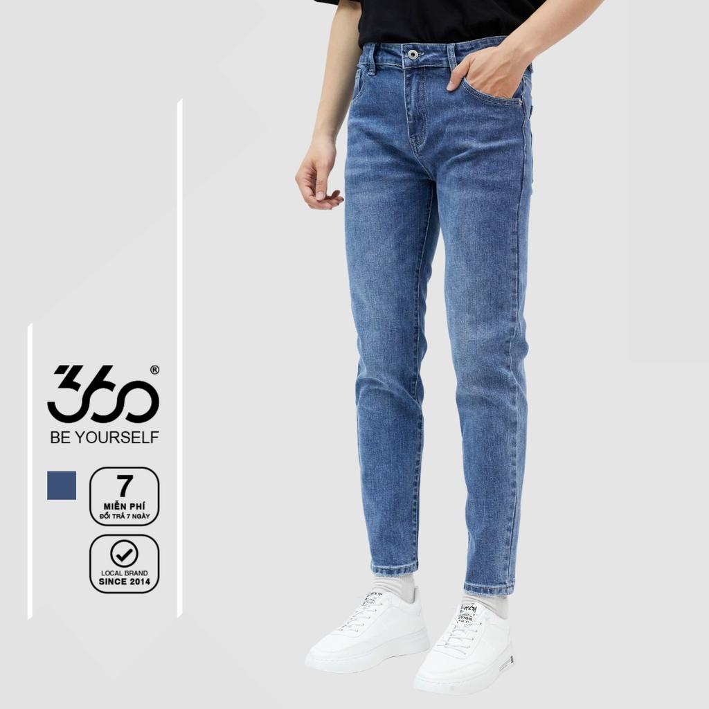 Quần jeans nam local brand 360 BOUTIQUE màu xanh navy - QJDTK304