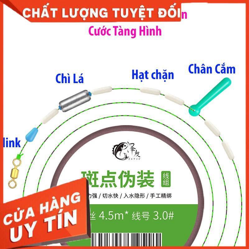 Dây Trục Câu Đài Buộc Sẵn Cước Câu Cá Tàng Hình đủ kích thước 3m6 4m5 5m4 6m3 - Sanami Fishing