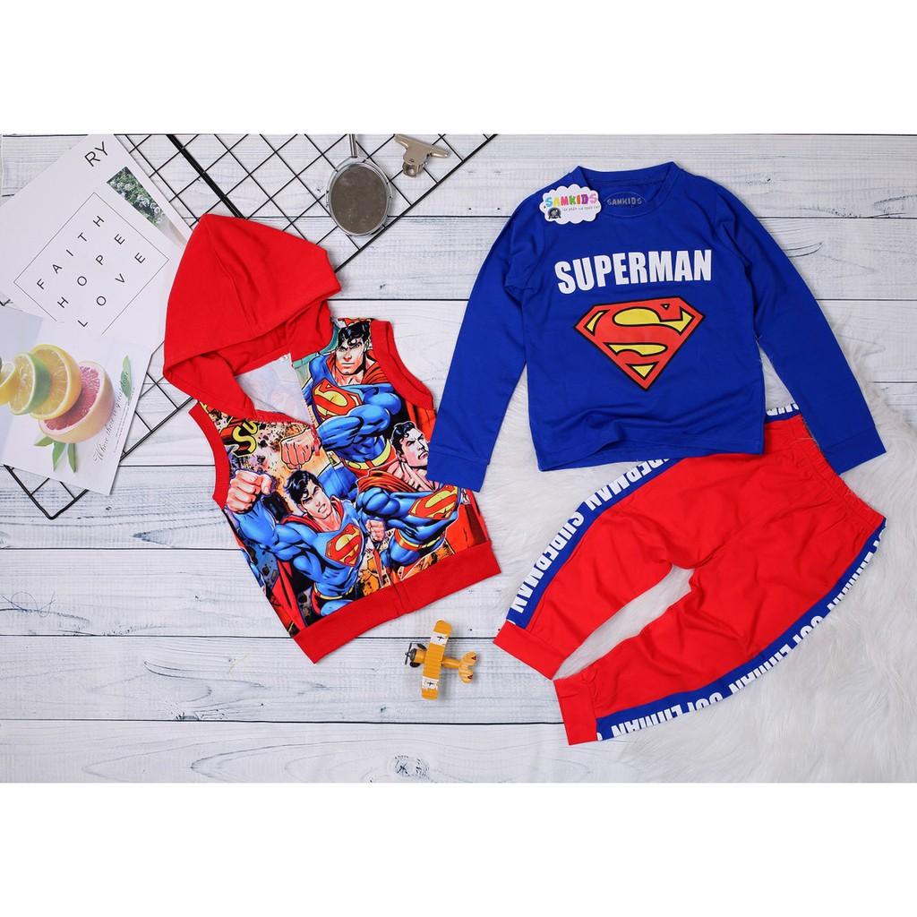 Set quần áo dài tay kèm áo khoác người sắt cực ngầu