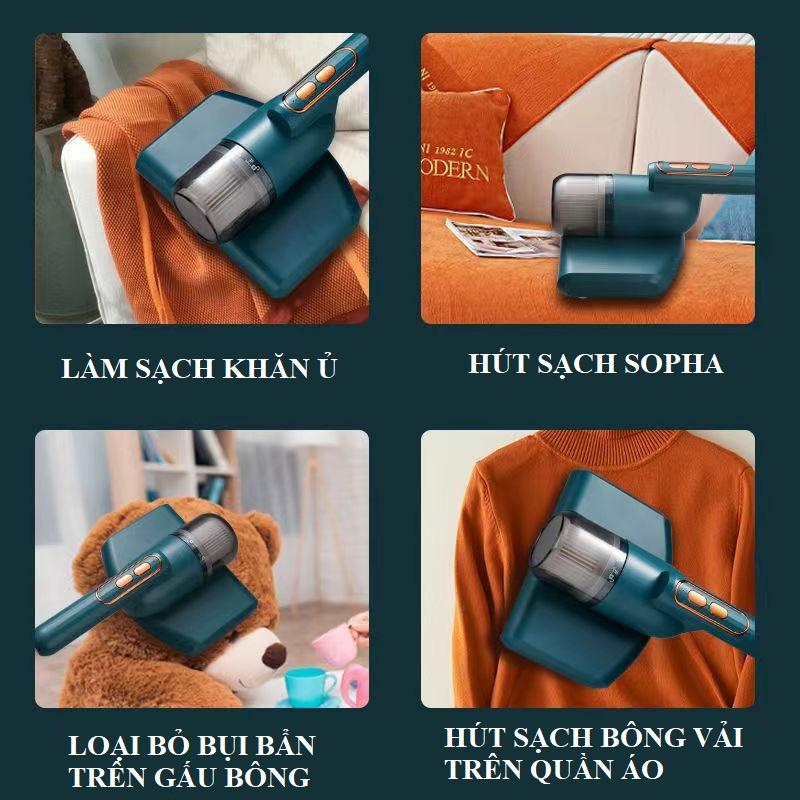 Máy Hút Bụi Chăn Ga Giường Đệm Sopha Có Tia UV Diệt Khuẩn Hút Sạch Mọi Bụi Mịn