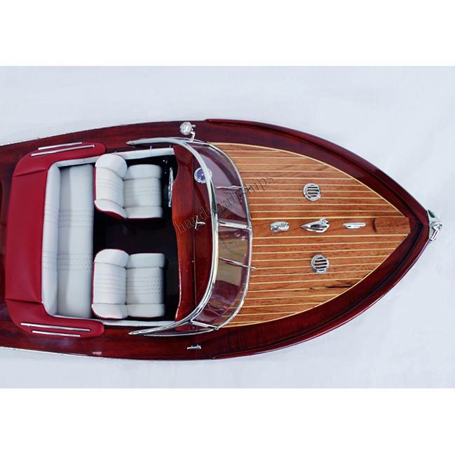 Mô hình tàu cao tốc Riva Aquarama 50 nệm Đỏ - trắng - Hoi An Craftships