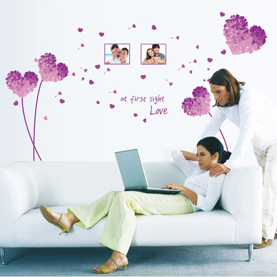 Tranh dán tường 3D Tinh yêu_HTT02