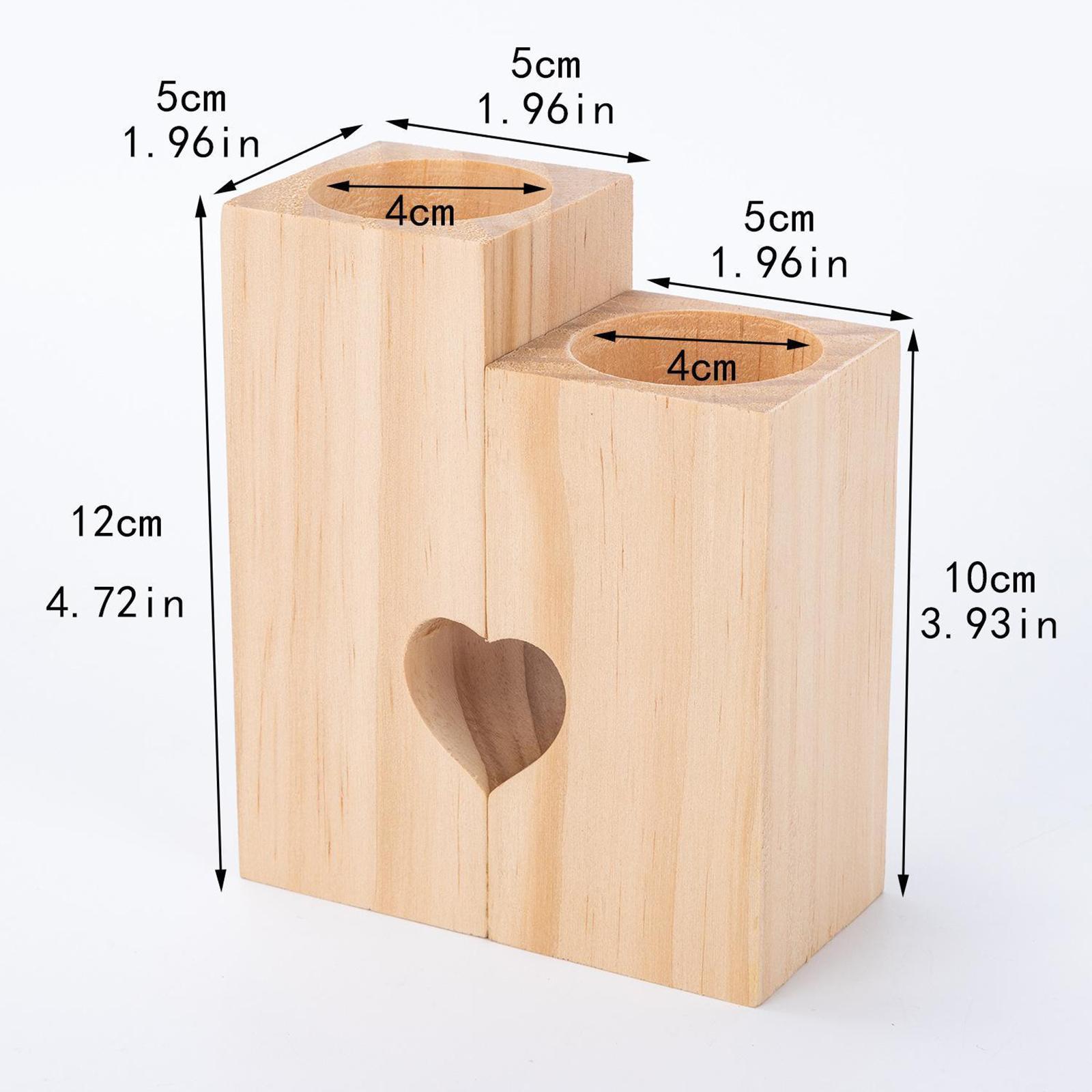 Farmhouse Decor Wooden Tealight Candle Holder Christmas Candle Holder Rustic Christmas Decor, for Party Home Wedding