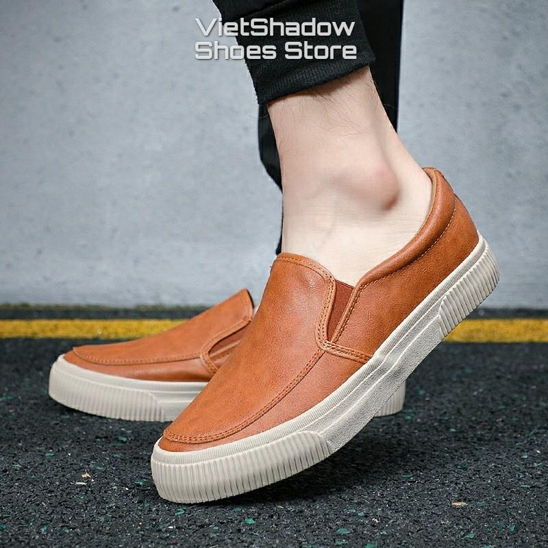 Giày lười nam slip on thương hiệu BAODA - Chất liệu da PU đế cao su 3 màu tuyệt đẹp - Mã SP 21318