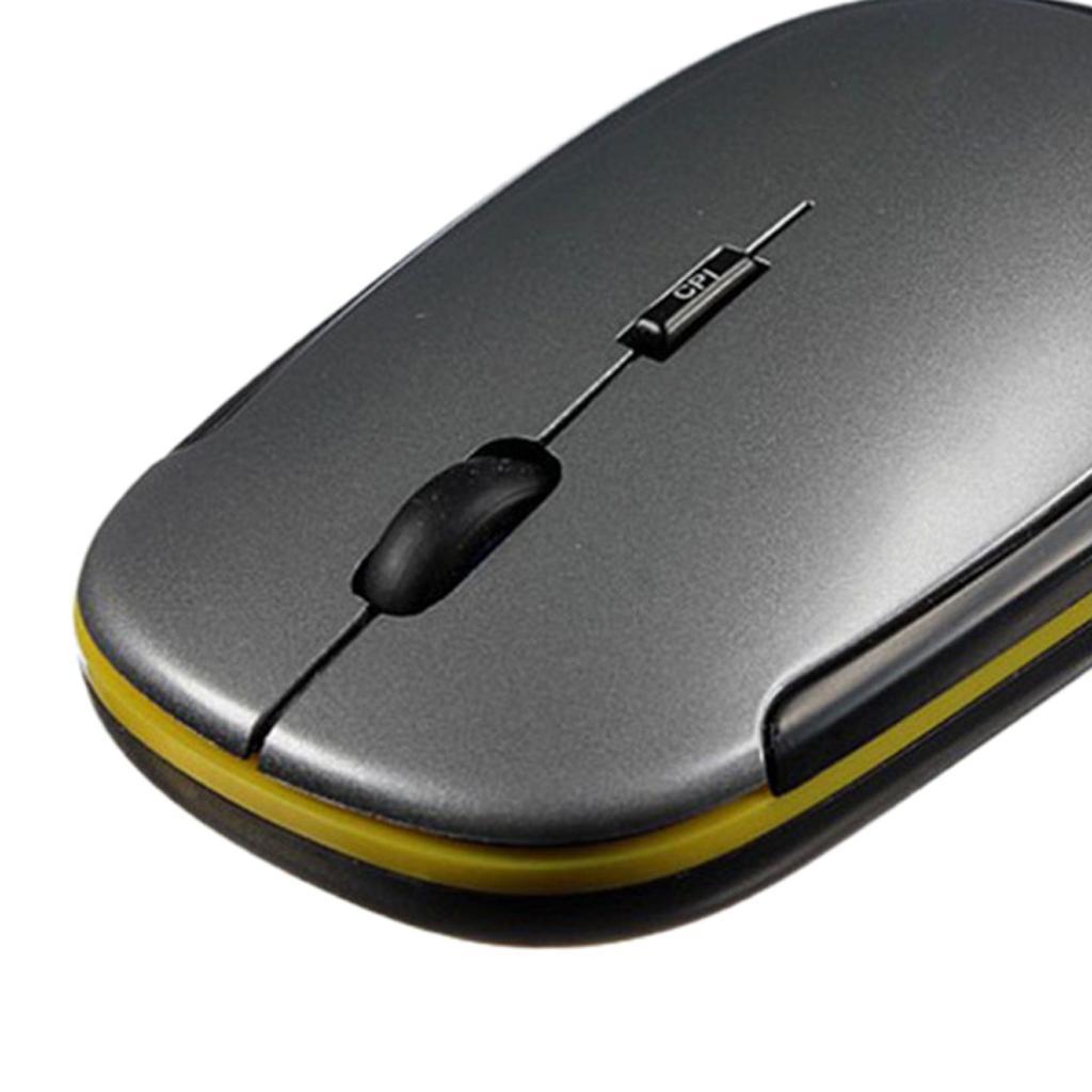 Slim Wireless Optical Mouse  Mice 1000DPI Adjustable Computer Grey