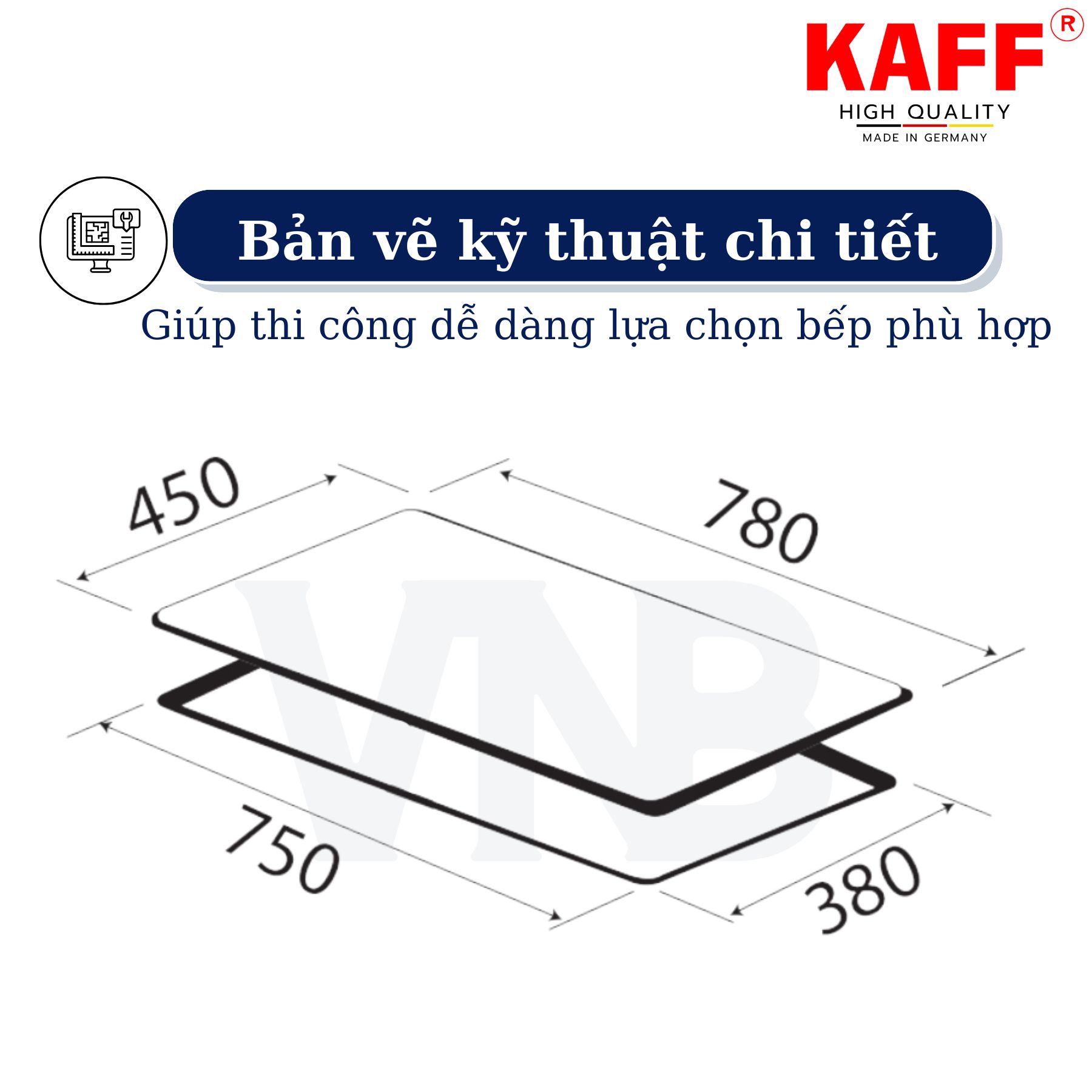 Bếp âm từ hồng ngoại nhập khẩu Malaysia KAFF KF-IG3001IH - Hàng chính hãng