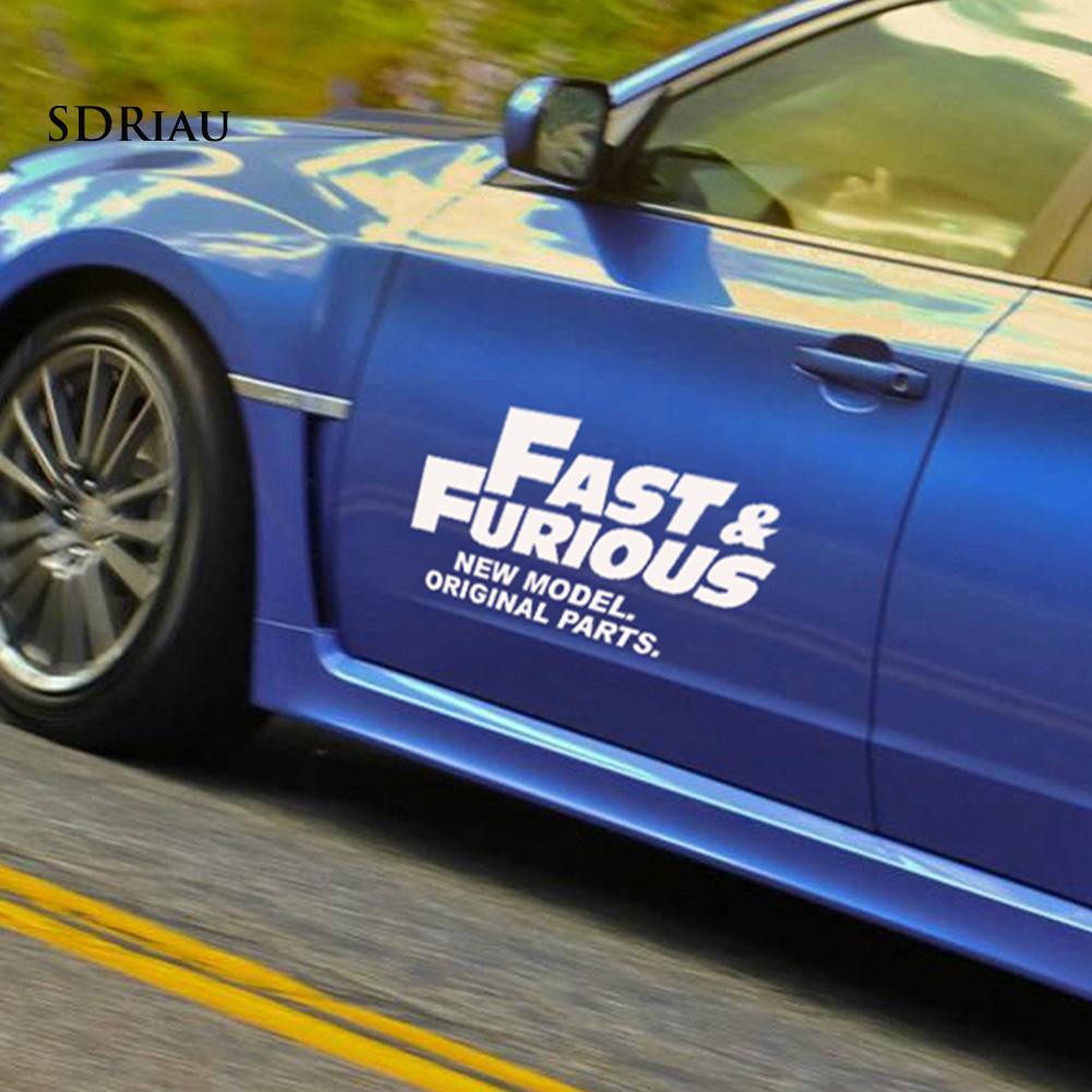 Miếng Dán Xe Hơi Trang Trí In Chữ Fast Furious