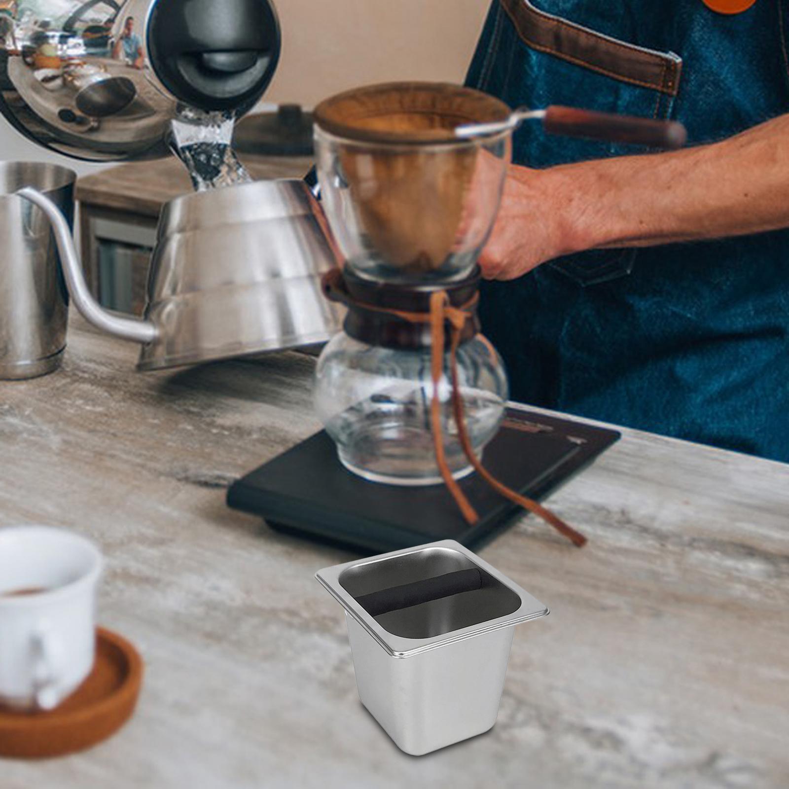 Stainless Steel Espresso with Rubber Bar for Home, Kitchen, Cafe Shop,