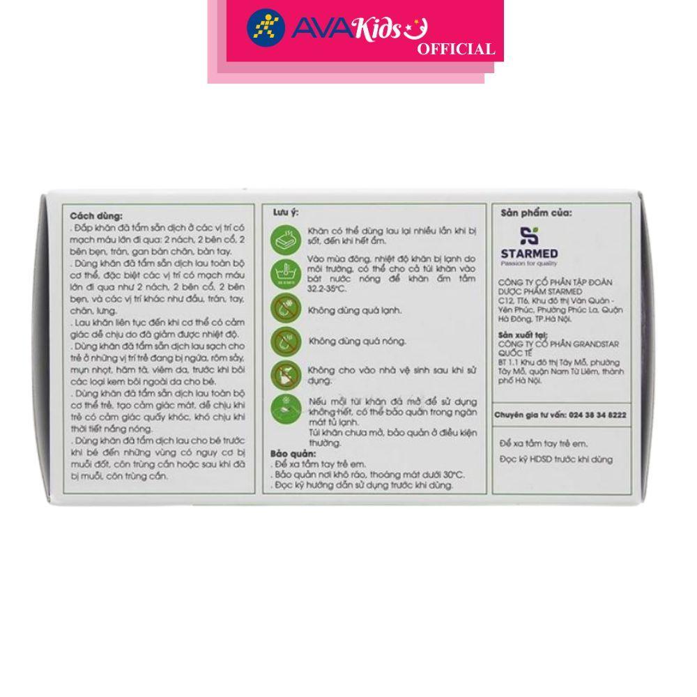 Khăn hạ sốt Dr.Papie cho bé từ 0 tháng (hộp 5 cái) - Hàng Chính Hãng