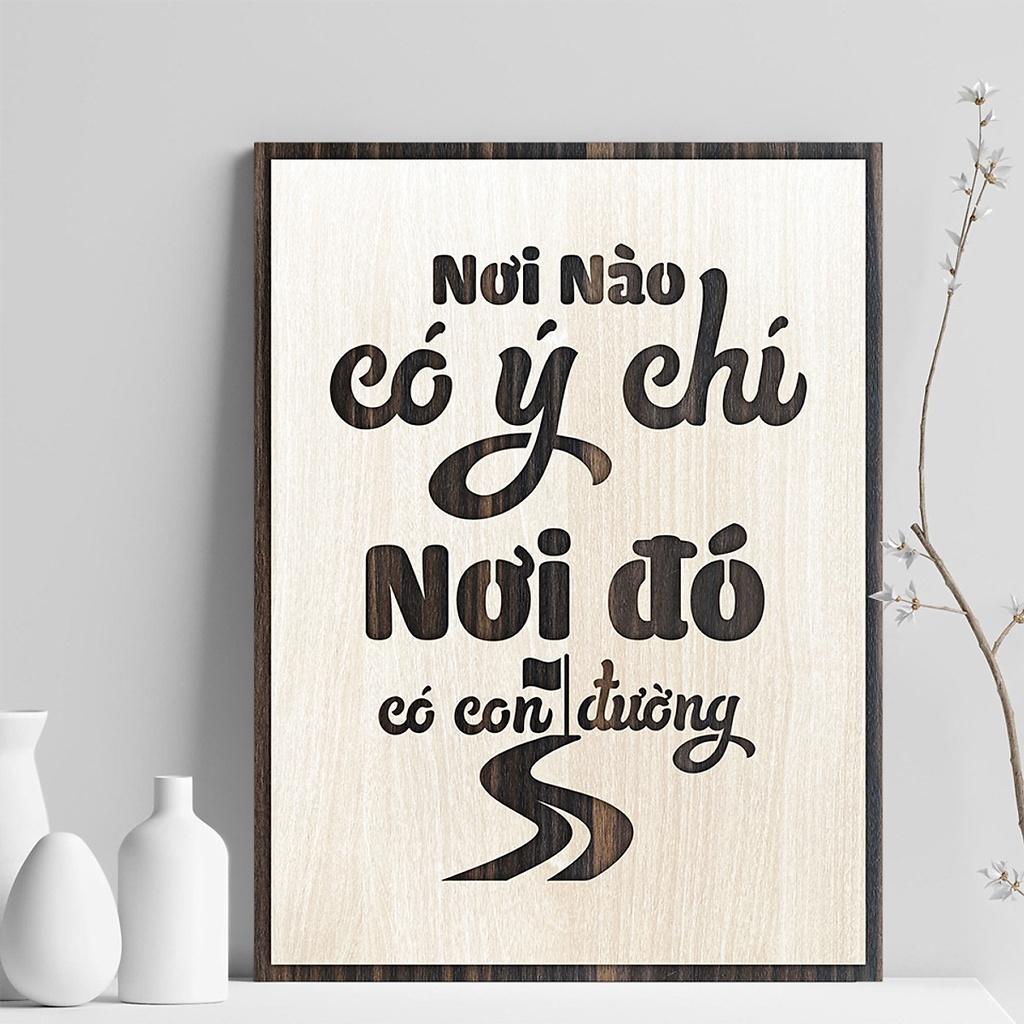 15 mẫu Tranh slogan treo tường tạo động lực học tập bằng gỗ 20 x 27 cm