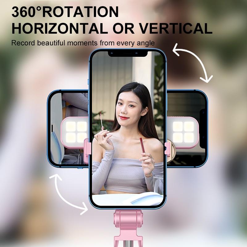 Gậy chụp ảnh selfie xoay được 360 độ có tripod và Bluetooth 1m