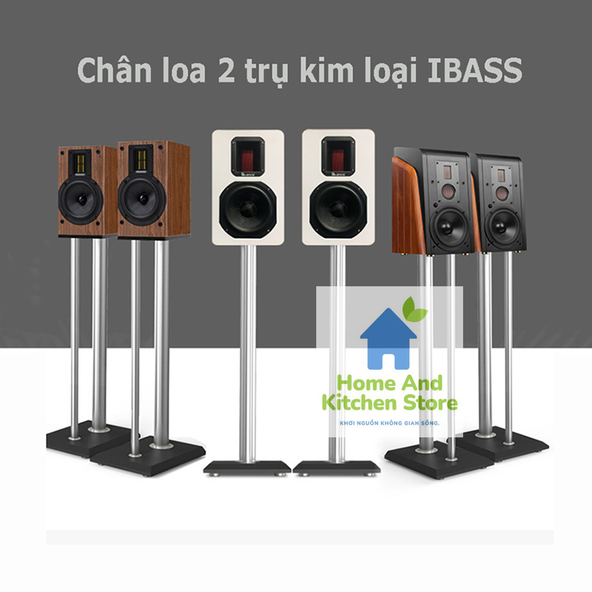 Bộ 2 chân loa 2 trụ kim loại IBASS SF-12D cao 70cm, kệ kê loa, chân để loa