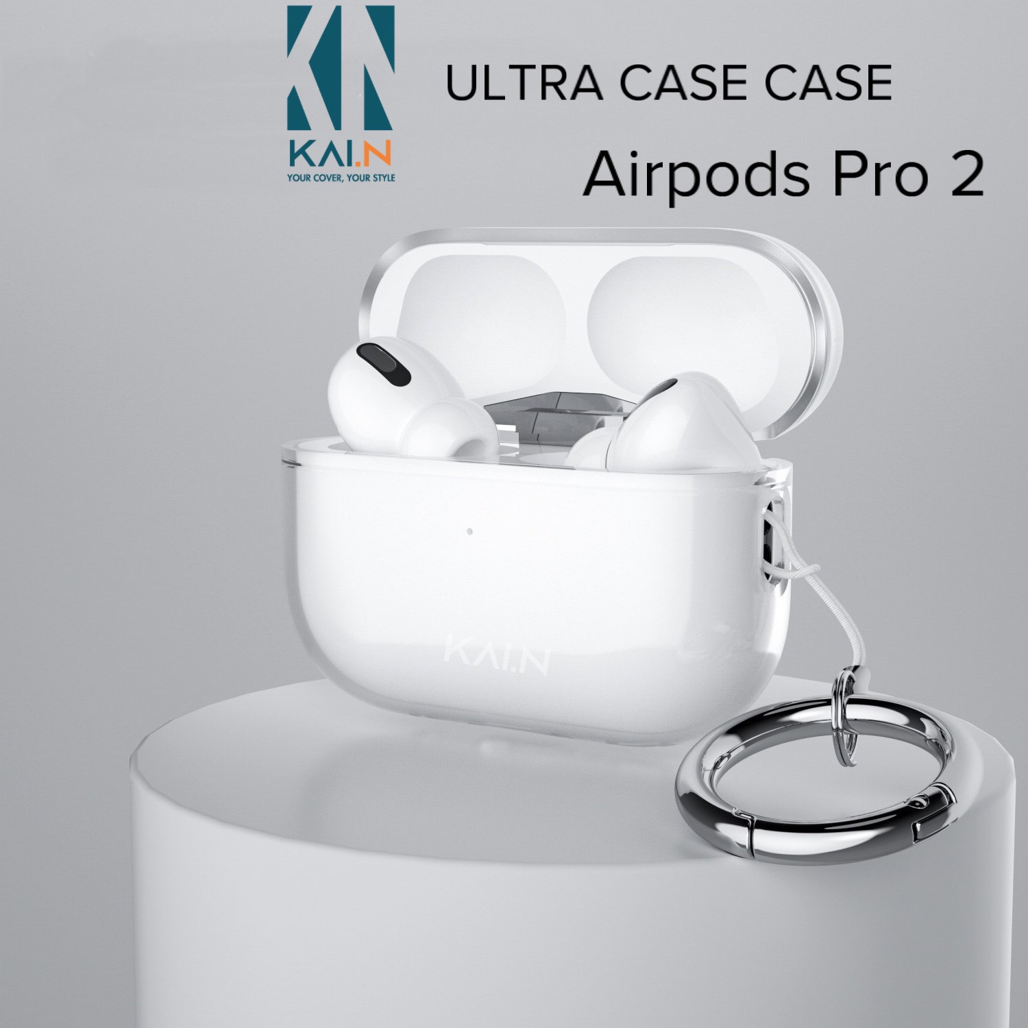 Ốp Kai.n Ultra Clear Dành Cho Airpods Pro 2 Hàng Chính Hãng - Clear