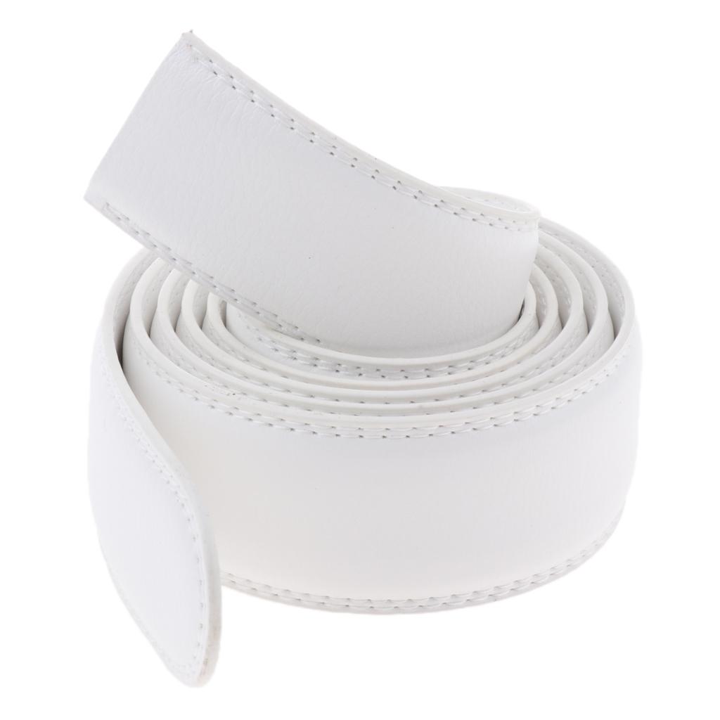 2x Replacement PU Leather Belt Without Buckle Double Stitching for Men 3.5cm