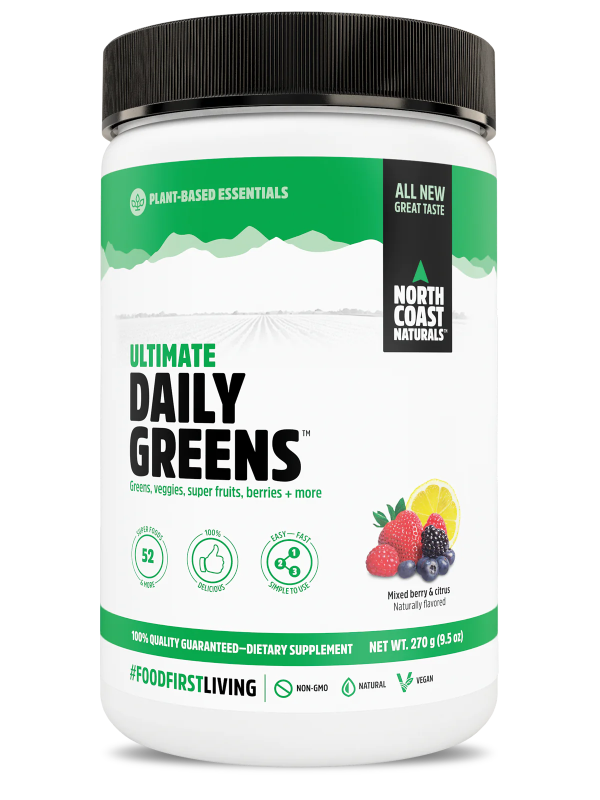 Bổ Sung Siêu Thực Phẩm Ultimate Daily Greens North Coast Naturals Hộp 270g (T7.2025)