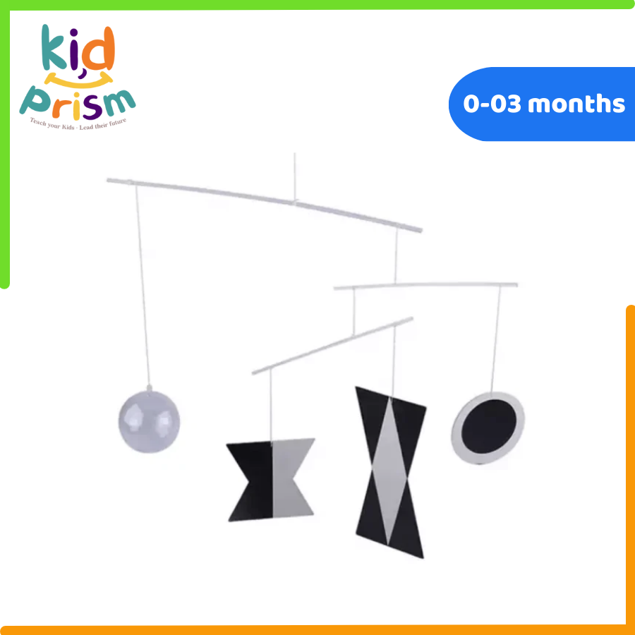 Đồ chơi giáo dục - Treo nôi đen trắng chất liệu an toàn dành cho bé từ 0-03 tháng