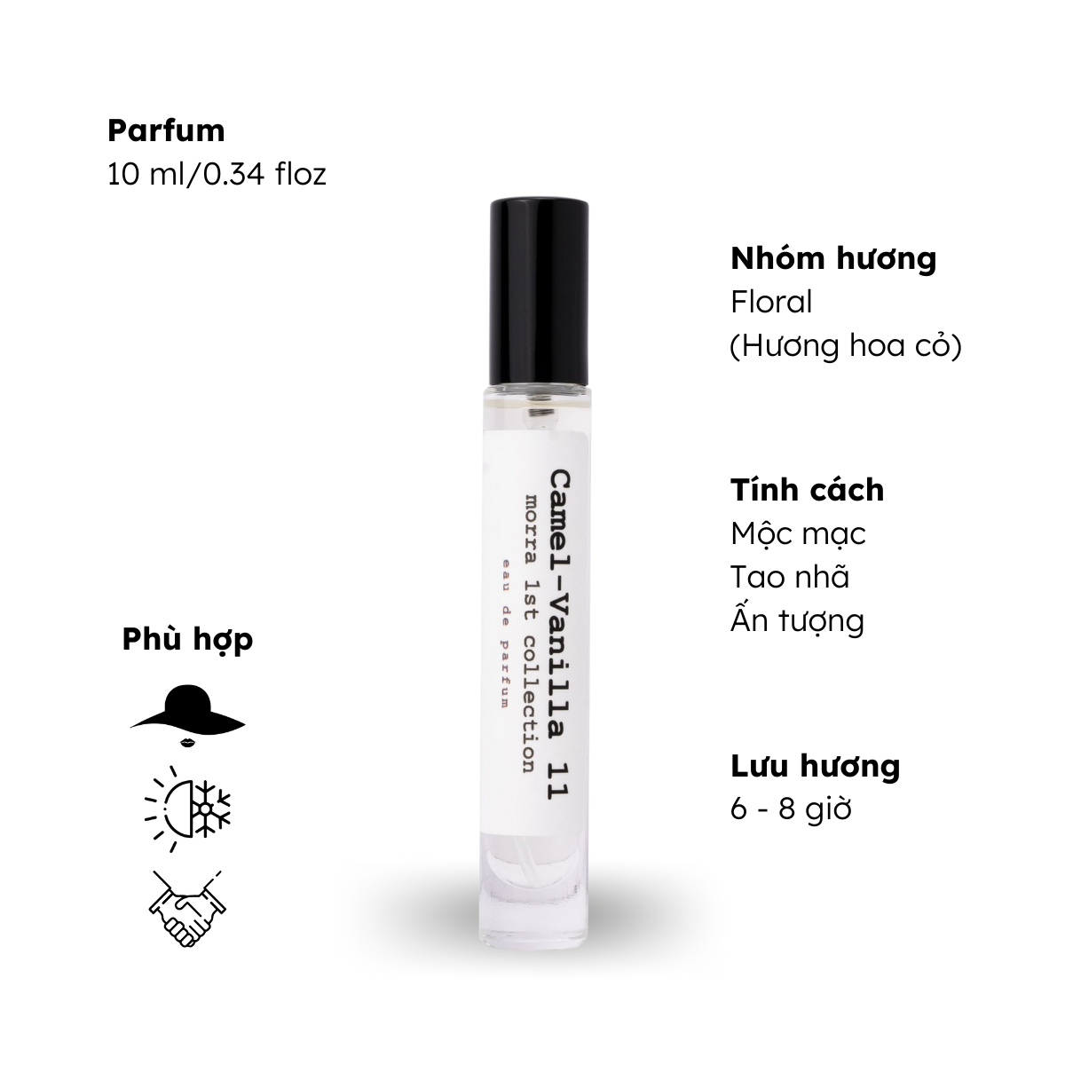 Nước hoa nữ Morra No.94 nguyên liệu nhập Pháp hương hoa cỏ mùi hương mộc mạc, tao nhã, ấn tượng lưu hương thơm lâu - dạng xịt