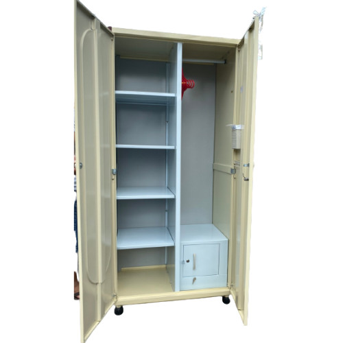 Tủ Quần Áo Bằng Sắt 1m8x85x50 màu kem