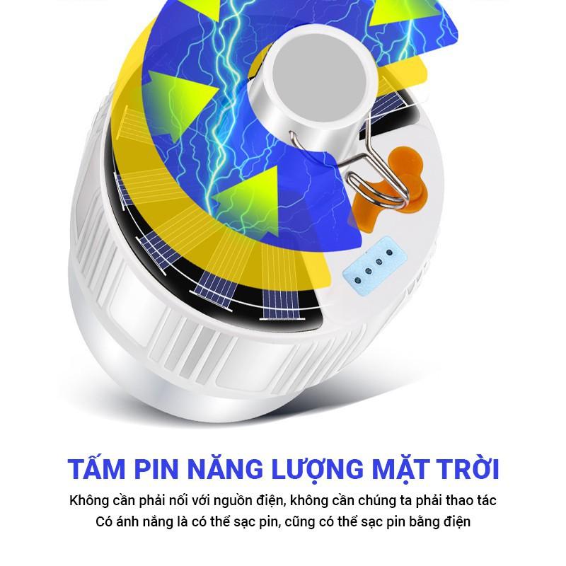 Bóng đèn LED sạc pin T105 công suất 40W, chất liệu nhựa PC, độ sáng cao, remote điều khiển từ xa, năng lượng mặt trời