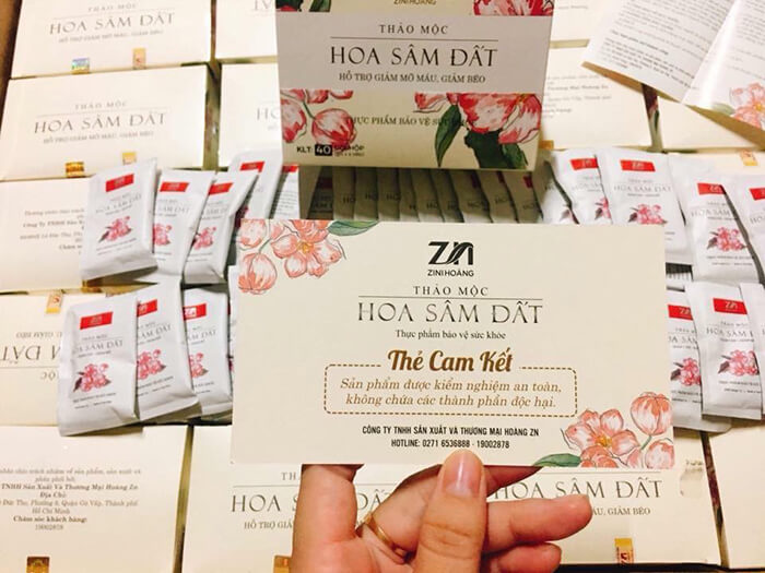 Combo 2 Hộp Thảo mộc giảm cân Hoa Sâm Đất Hộp 20 gói – Viên uống tan mỡ giảm cân