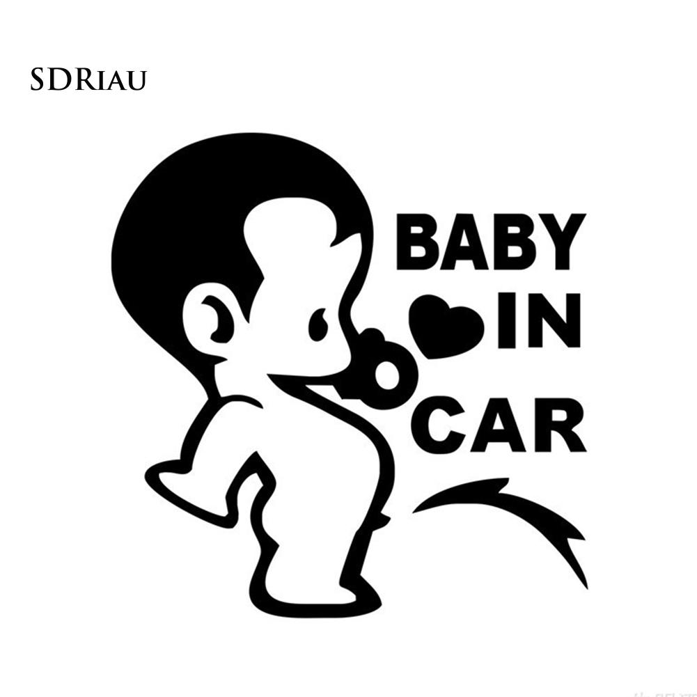 Miếng Dán Xe Ô Tô Trang Trí Hình Chữ Baby In Car