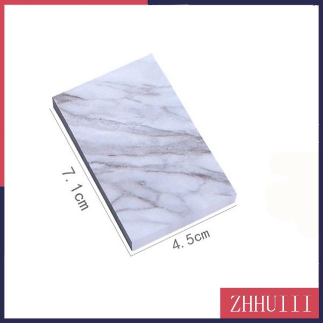 JT Simple Marble Pattern Self Adhesive Memo Pad Sticky Notes School Office Stationery