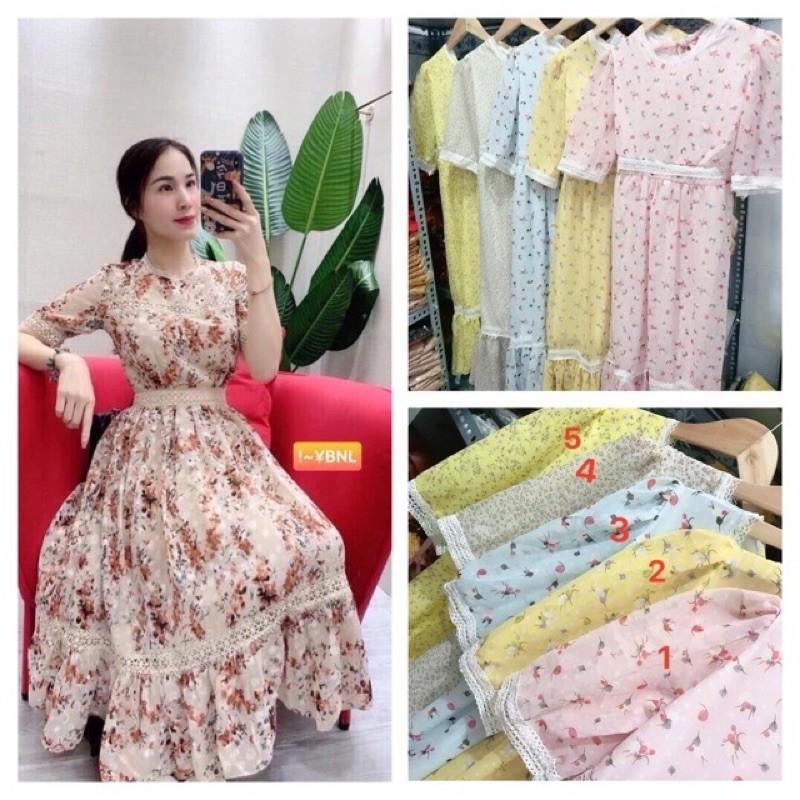 Đầm Babydoll voan hoa xinh xắn phối ren ️