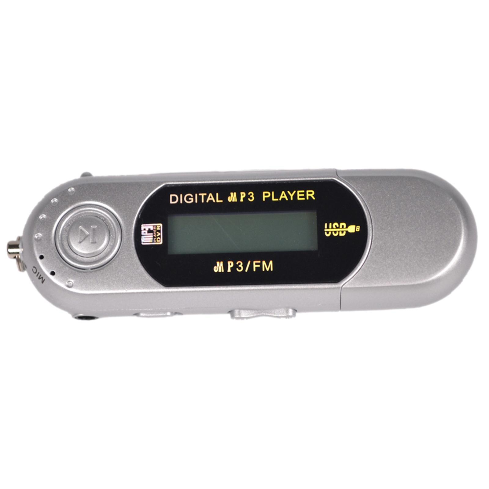 4GB USB 2.0 MP3 MP4 Media Player LCD Radio Sliver