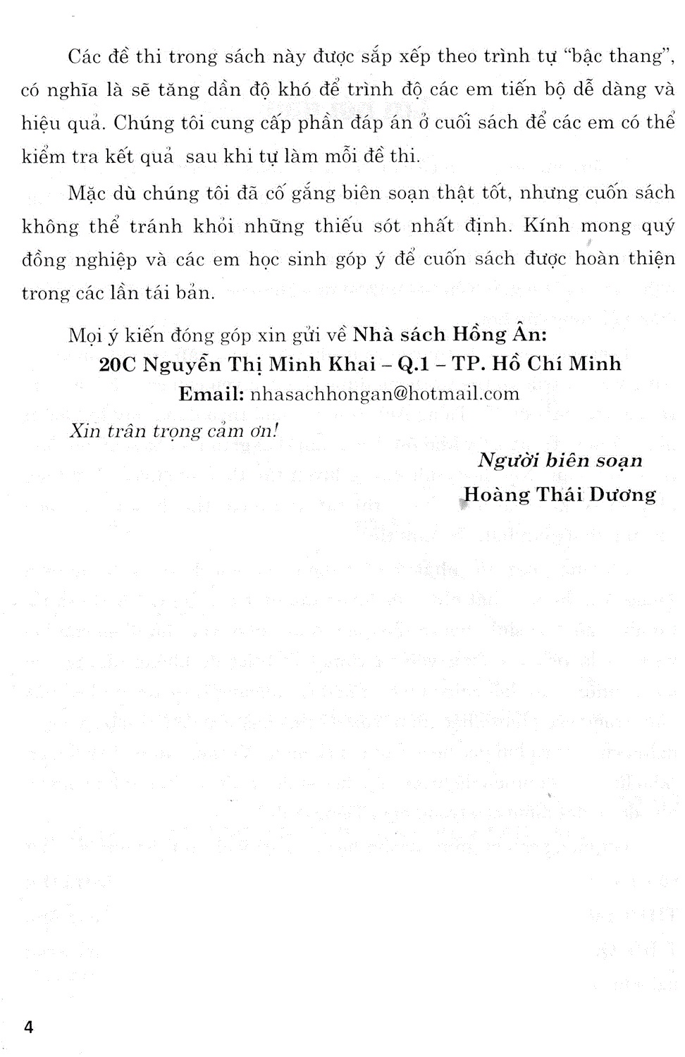 Bộ Đề Thi Thử THPT Tiếng Anh - Hoàng Thái Dương + Tặng Phiếu Trắc Nghiệm 50 Câu - HA