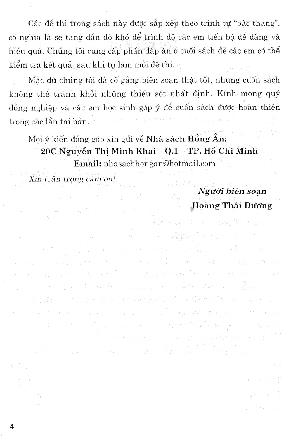 Bộ Đề Thi Thử THPT Tiếng Anh - Hoàng Thái Dương + Tặng Phiếu Trắc Nghiệm 50 Câu - HA