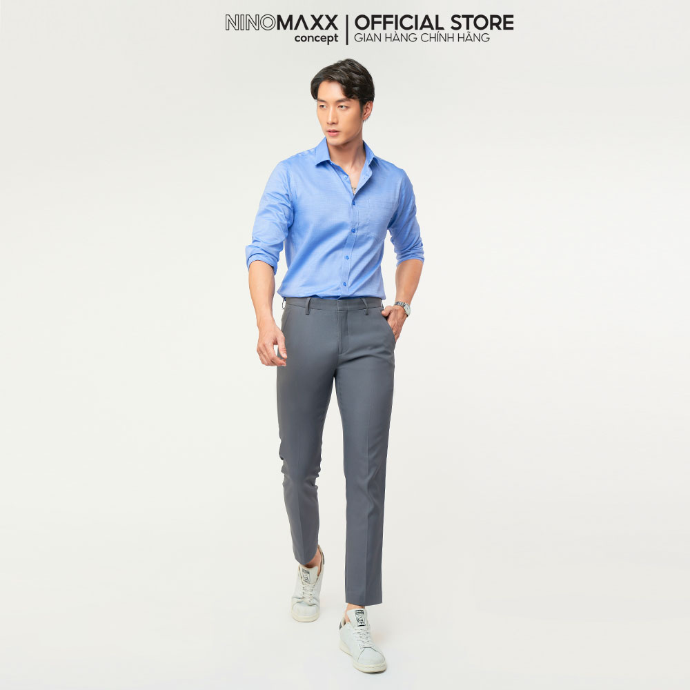 N&amp;M CLUB Áo sơ mi Basic Nam tay dài chất cotton mịn thoáng mát nhiều màu 2104127