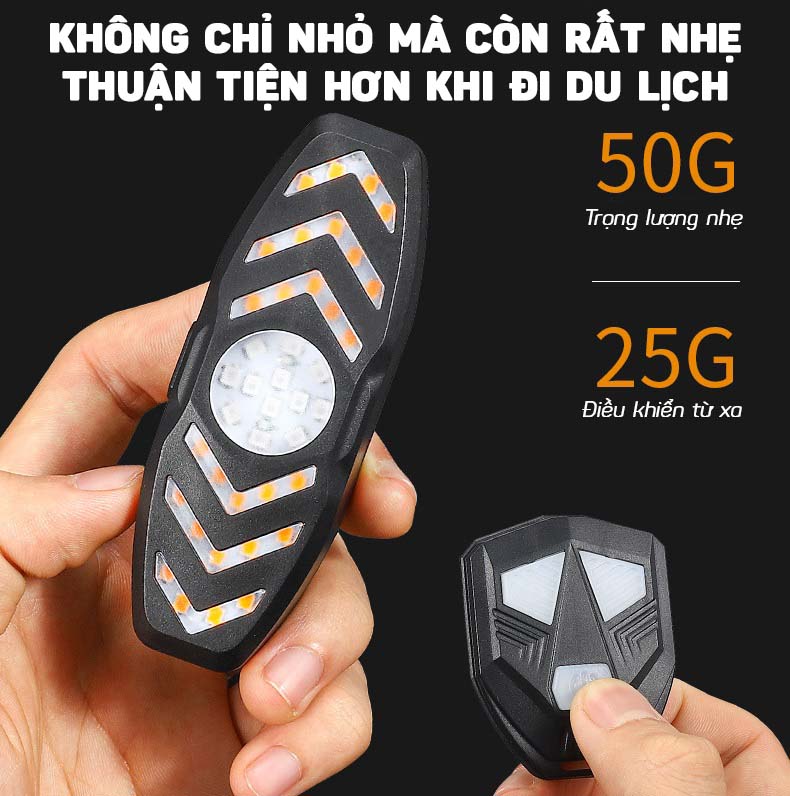 Đèn Xi Nhan Xe Đạp Điều Khiển Từ Xa Có Còi 70db