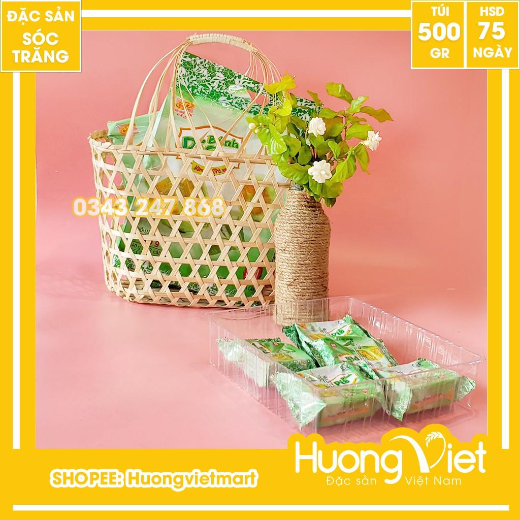 Bánh pía kim sa trà xanh tan chảy 500g, bánh pía Tân Huê Viên Sóc Trăng không sầu riêng