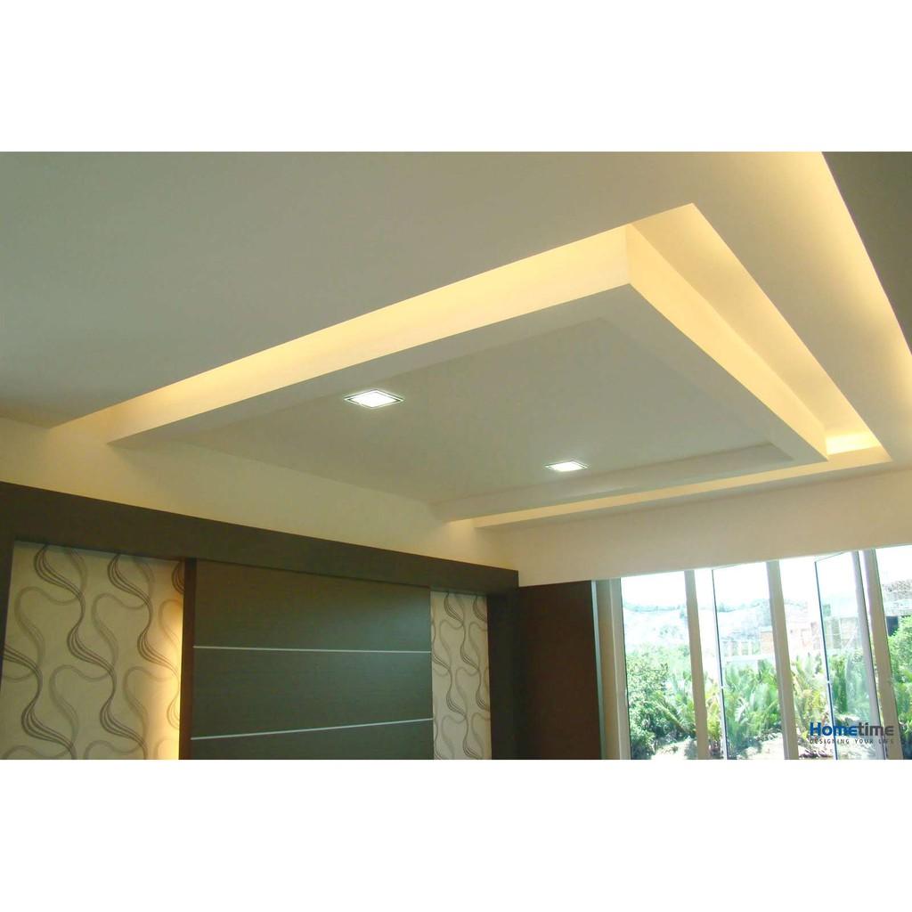 Dây Led hắt trần 2 hàng bóng 2835 cho trần thạch cao màu trắng, vàng, xanh, đỏ, quấn cây ngoài trời