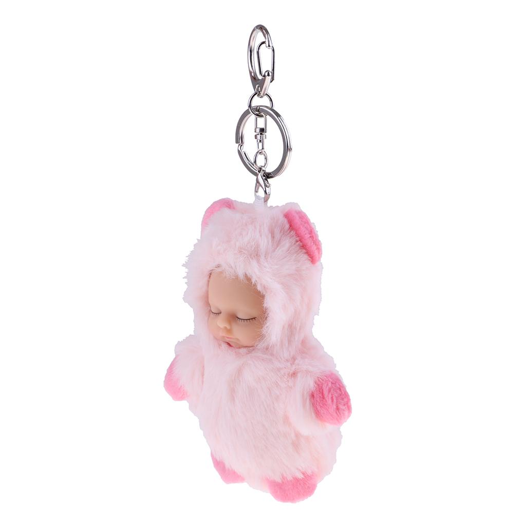 Cute Sleeping Baby Doll Key Chain Keyring Bags Car Charm Pendant