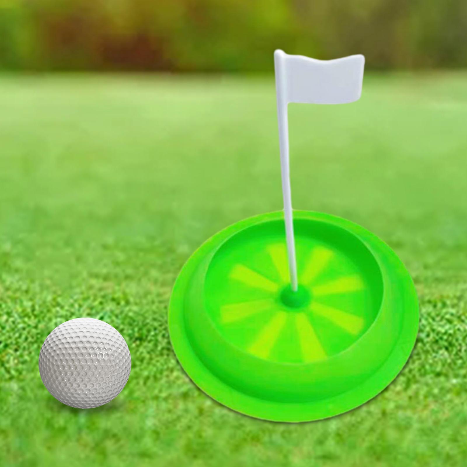 Golf Putting Cup Golf Training Aid Unisex Game with Flag Silicone Tool Practice Golf Putting  for Golf Office Training Yard Backyard