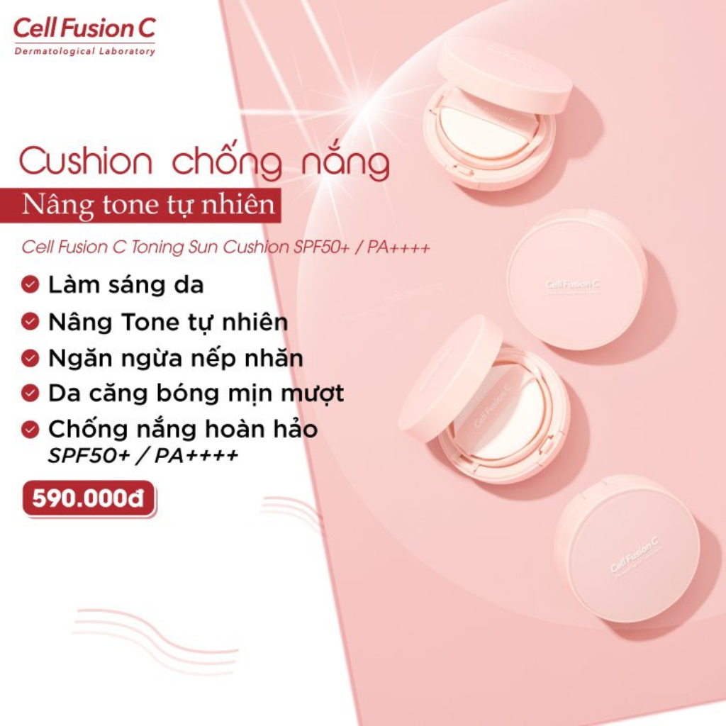 Cushion chống nắng nâng tone tự nhiên - Cell Fusion C Toning Sun Cushion SPF50+ / PA++++ 13g ILIVING-CELCS13