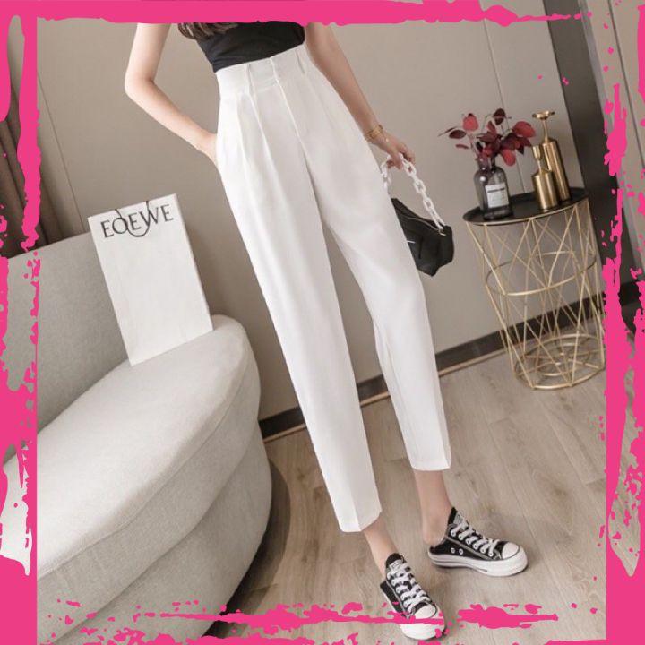 Quần baggy nữ cạp to 3 khuy công sở siêu Hot
