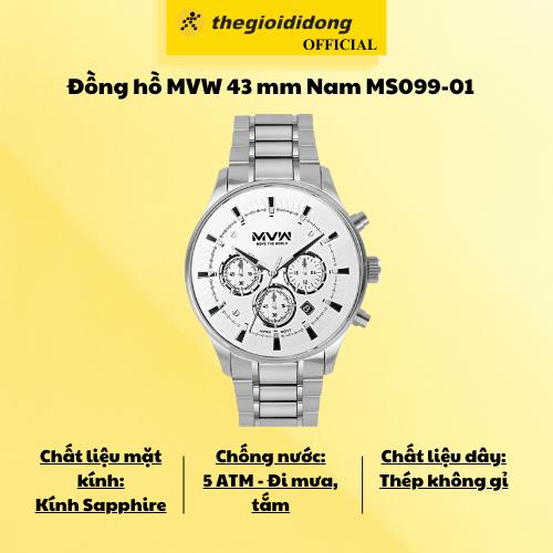Đồng hồ MVW 43 mm Nam MS099-01 - Hàng chính hãng