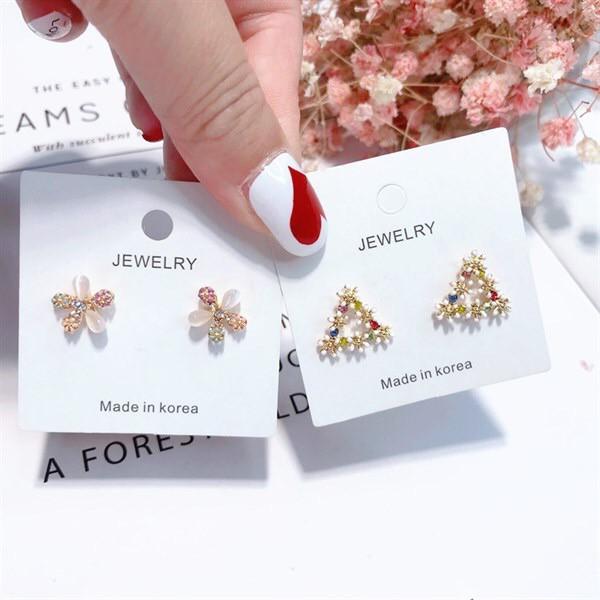 Bông tai thời trang Korea Style - Hoa mini - Gold