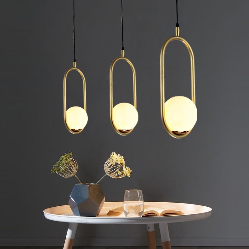 Bộ đèn thả trang trí hiện đại kèm thanh ngang bắt trần và bóng LED chuyên dụng