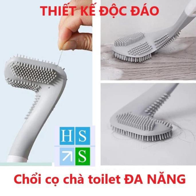 CHỔI CỌ TOILET thông minh SILICON cọ chà vệ sinh sạch mọi ngóc ngách bồn cầu, nhà tắm - KÈM MÓC DÁN