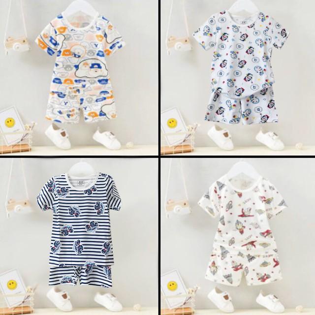 Bộ đồ bé trai họa tiết dễ thương