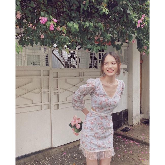 Đầm hoa phối ren Lelan Dress