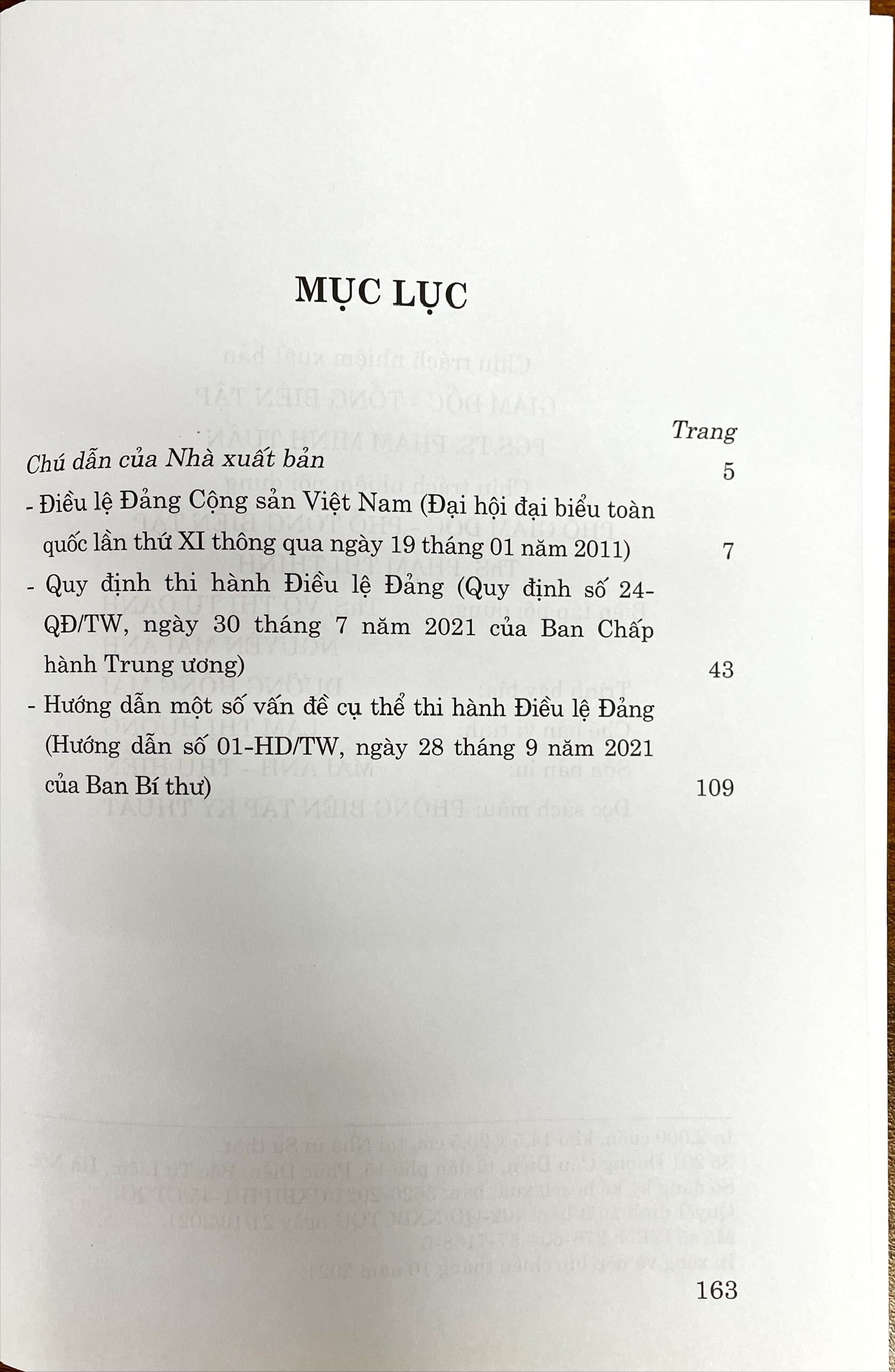 Điều lệ Đảng và một số quy định hướng dẫn thi hành