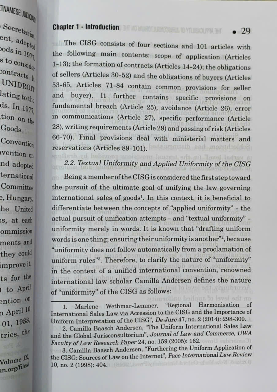 Applicability of jurisconsultorium on the CISG in the Vietnamese judiciary