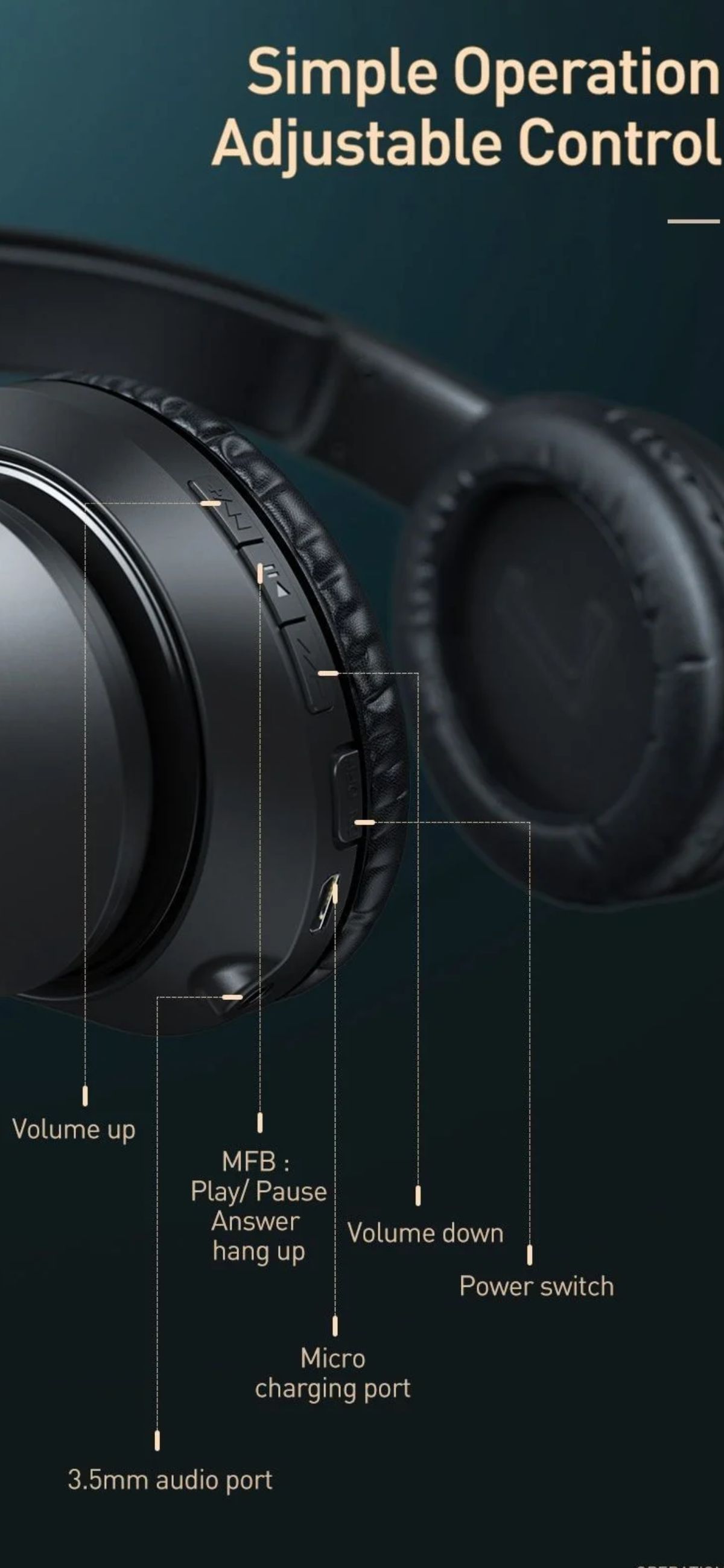 Tai Nghe Baseus Bowie H1 Pro ANC Chụp Tai Không Dây- hàng chính hãng